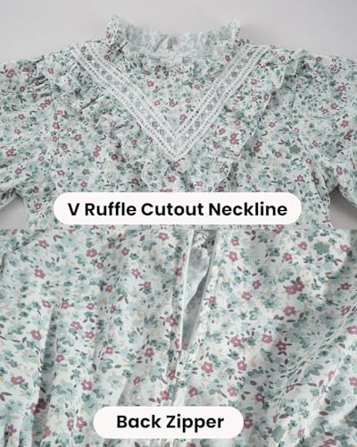 Vestido Colonial Prairie Niñas Manga Larga Floral miniatura 4