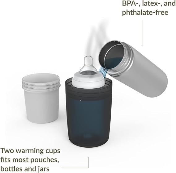 Kiinde Kozii Voyager, Compact Travel Bottle Warmer for Breast Milk, Portable and Easy to Use, No Electricity or Batteries Required, Baby Bottles and Baby Food