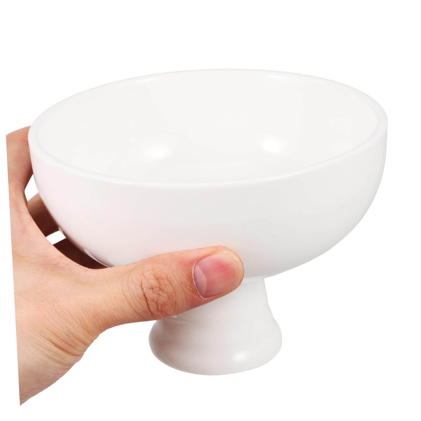 Bol de Cerámica con Pedestal Redondo de Cuenco para Postres Helados y Frutas Diseño Elegante para Servir Aperitivos y Dulces Casa o Restaurante