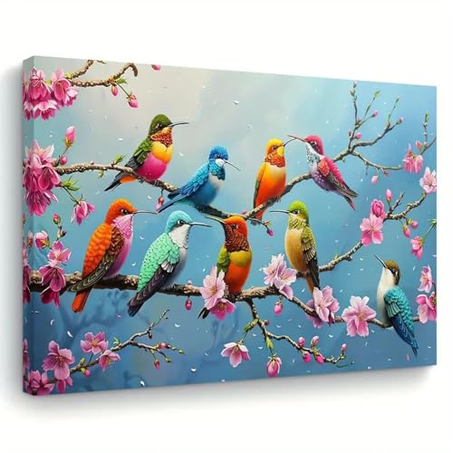 Tableau colibri TONGYINLI decoration salon moderne grande toile nature