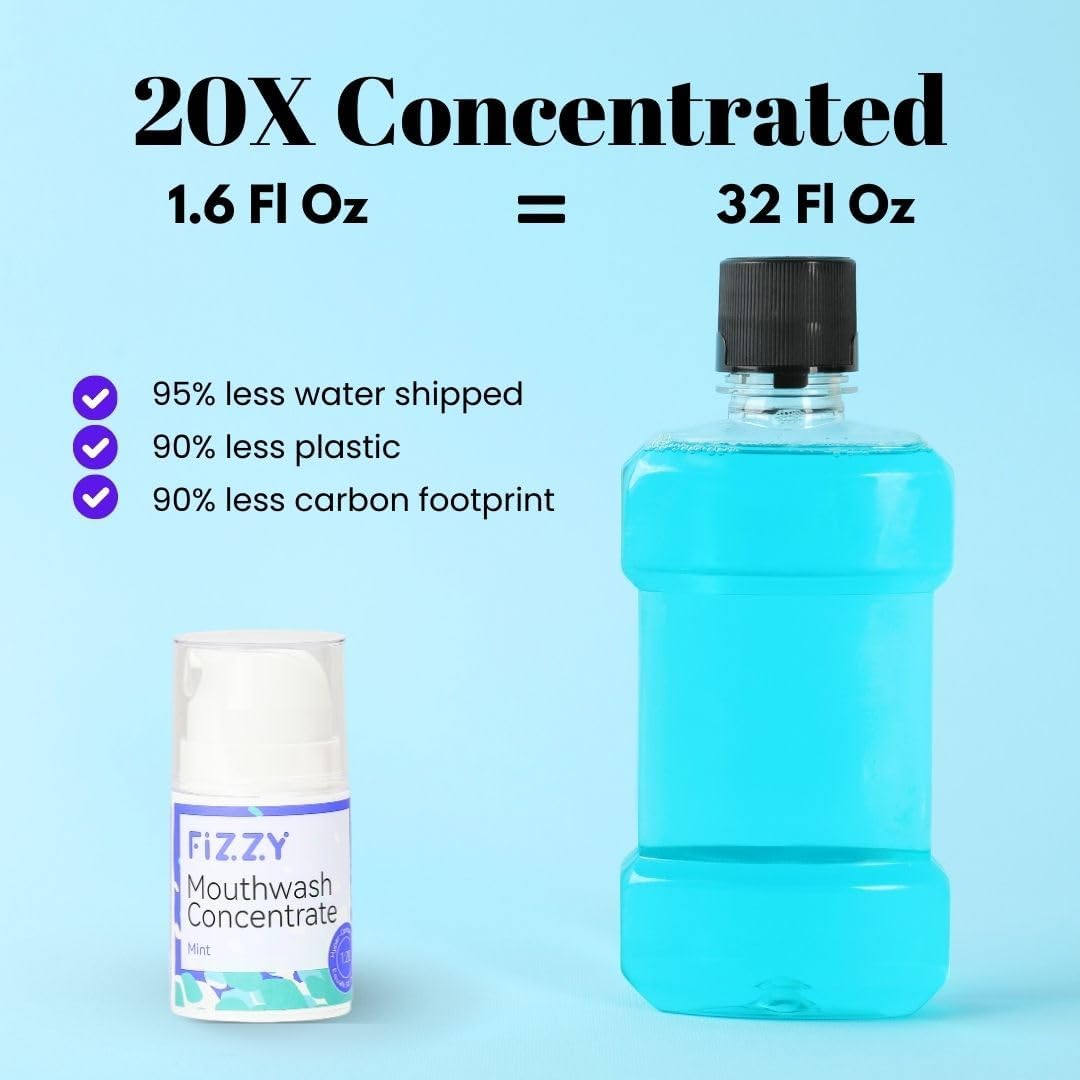 Fizzy Mouthwash Concentrate | Remineralizing Enamel Repair, Nano Hydroxyapatite | 20X Concentrated Travel Size | No Fluoride, Alcohol, Dye | Xylitol, Dry Mouth | Non-Mint | Kids & Adults | Watermelon - Image 6