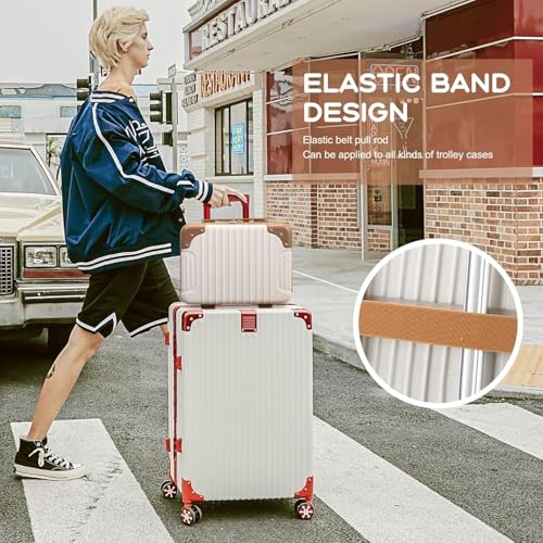 Image of GLOSSYPLUS ABS Hard Shell Cosmetic Travel Hand Luggage Portable Carrying Makeup Case Suitcase Organizer Box Vanity Mini Suitcase Small Accessory Bag, 30 cm, No Wheels (Brown)