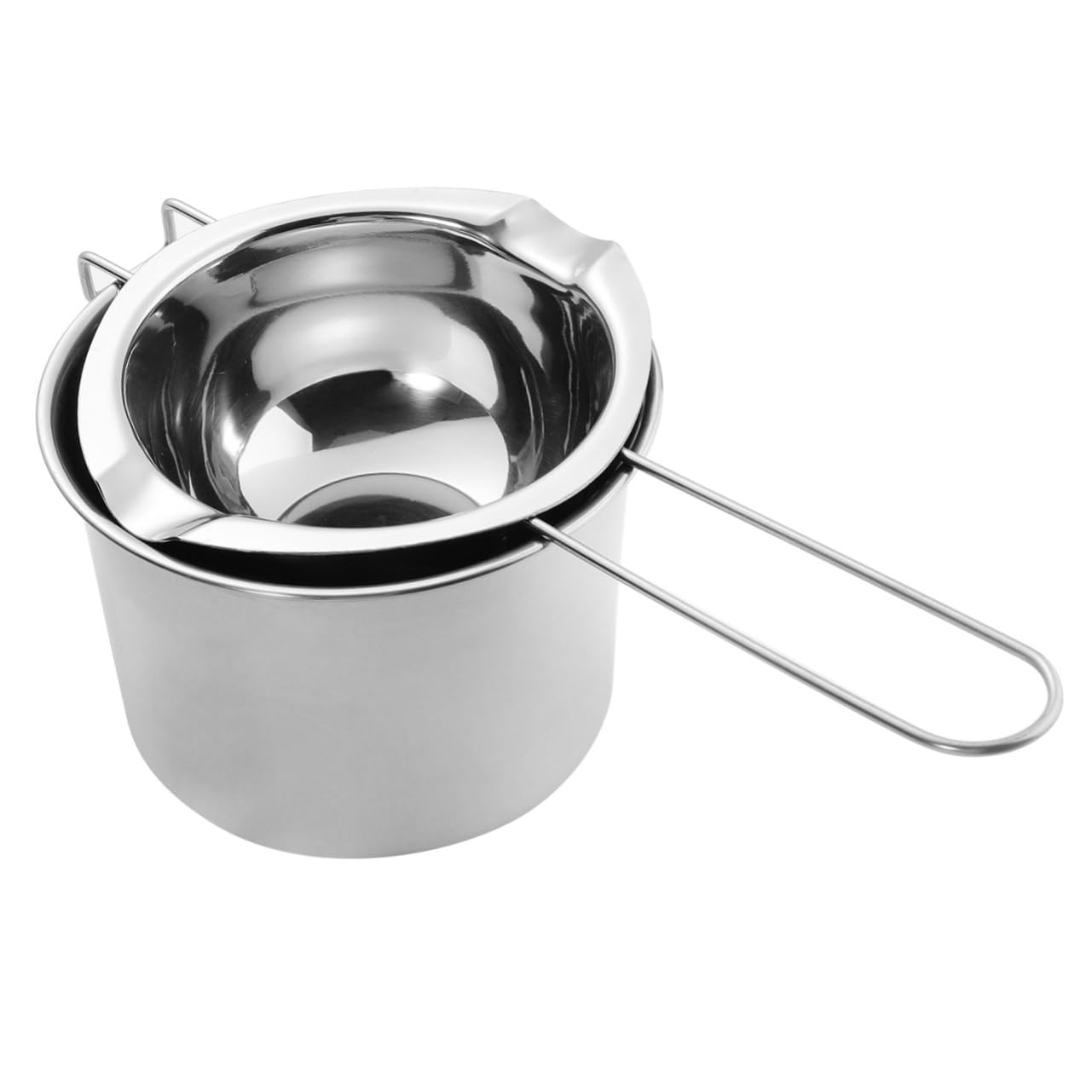 Zerodeko 2pcs Stainless Steel Melt Pot for Chocolate Wax Butter and Cheese Material Melting Capacity Double Boiler Handle for Candle and Candy Making