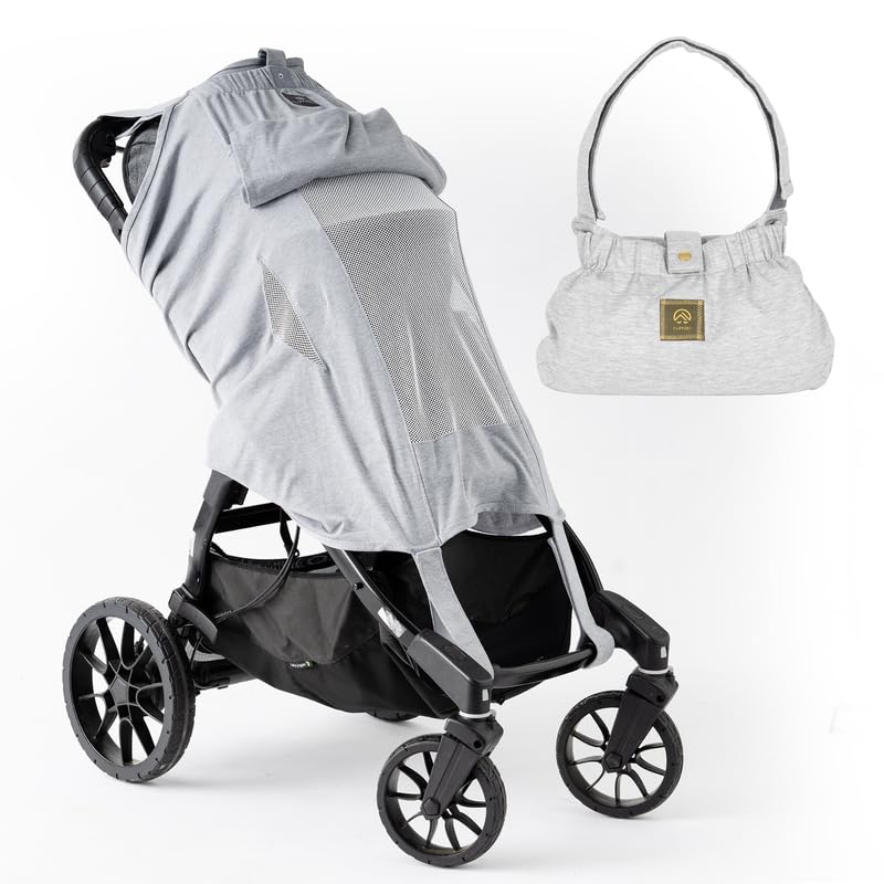 Image of 3-in-1 Baby Car Seat Covers, Stroller Cover, and Car Window Shades for Kids - Universal Fit for 3&4 Wheel Strollers - Perfect for Sun Protection Napping - Breathable and Vented for Airflow