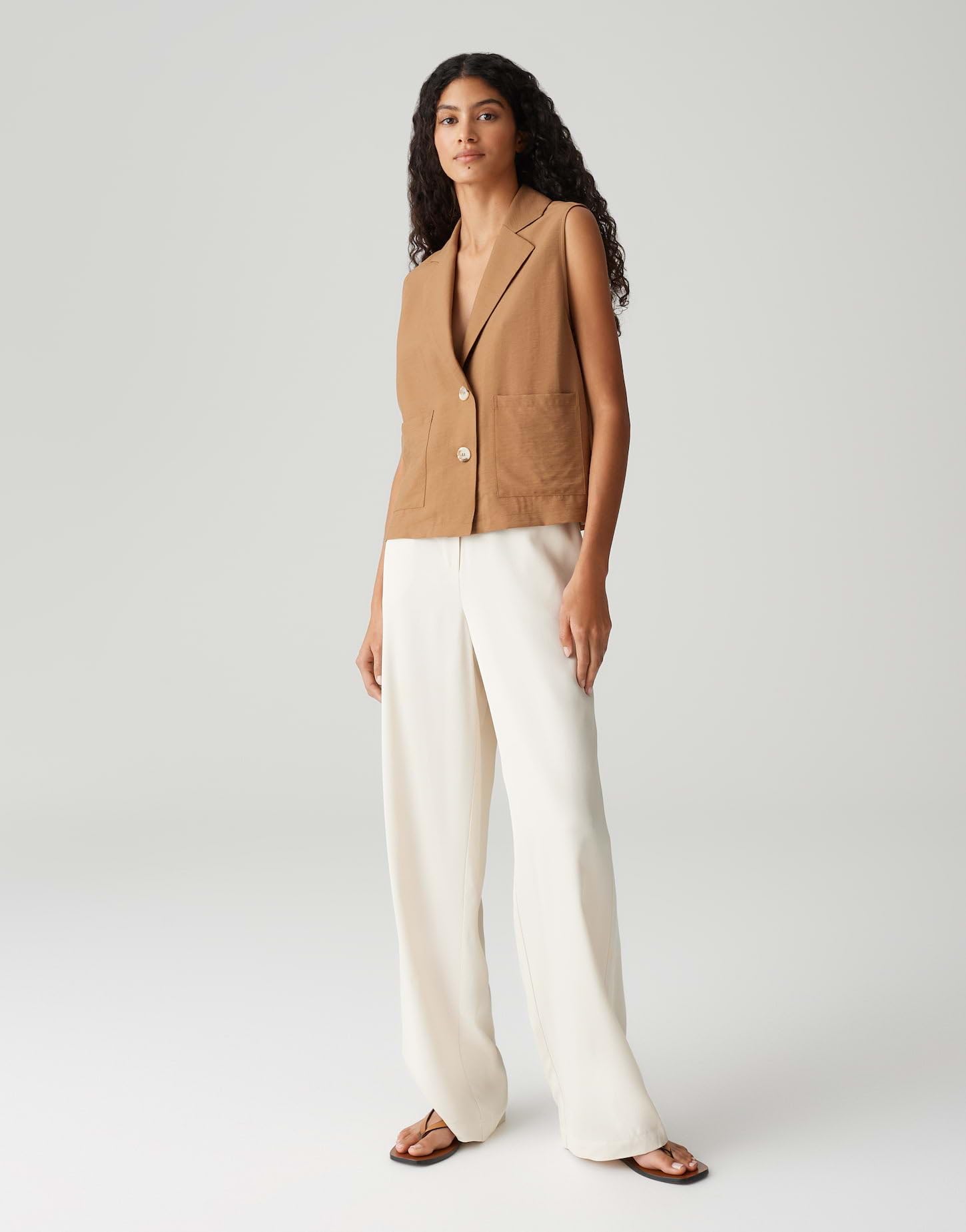 OPUS Damen Wide Leg Pants | Schlupfhose MAROU TRAVEL aus leichtem Viskose Twill