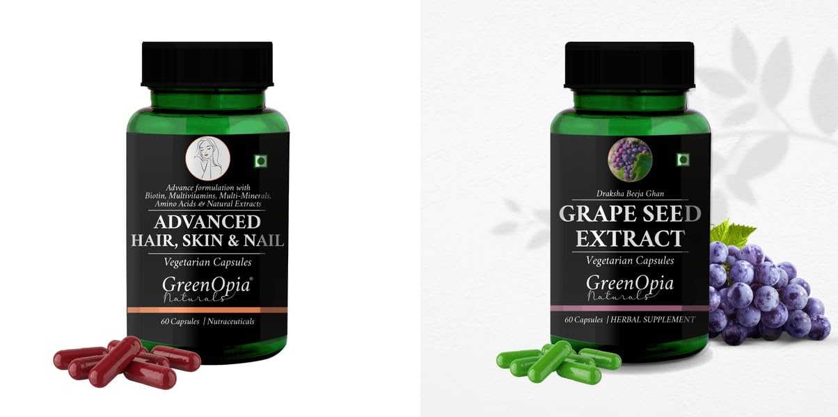 Advanced HSN (Hair, Skin Nails) Grape Seed Extract Wellness Daily Vitality 60 CAPSULES-image-47