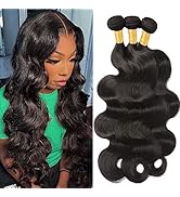 Katspon Human Hair Bundles Human Hair Body Wave 3 Bundles Human Hair 16 18 20 Inch Weave Bundles ...