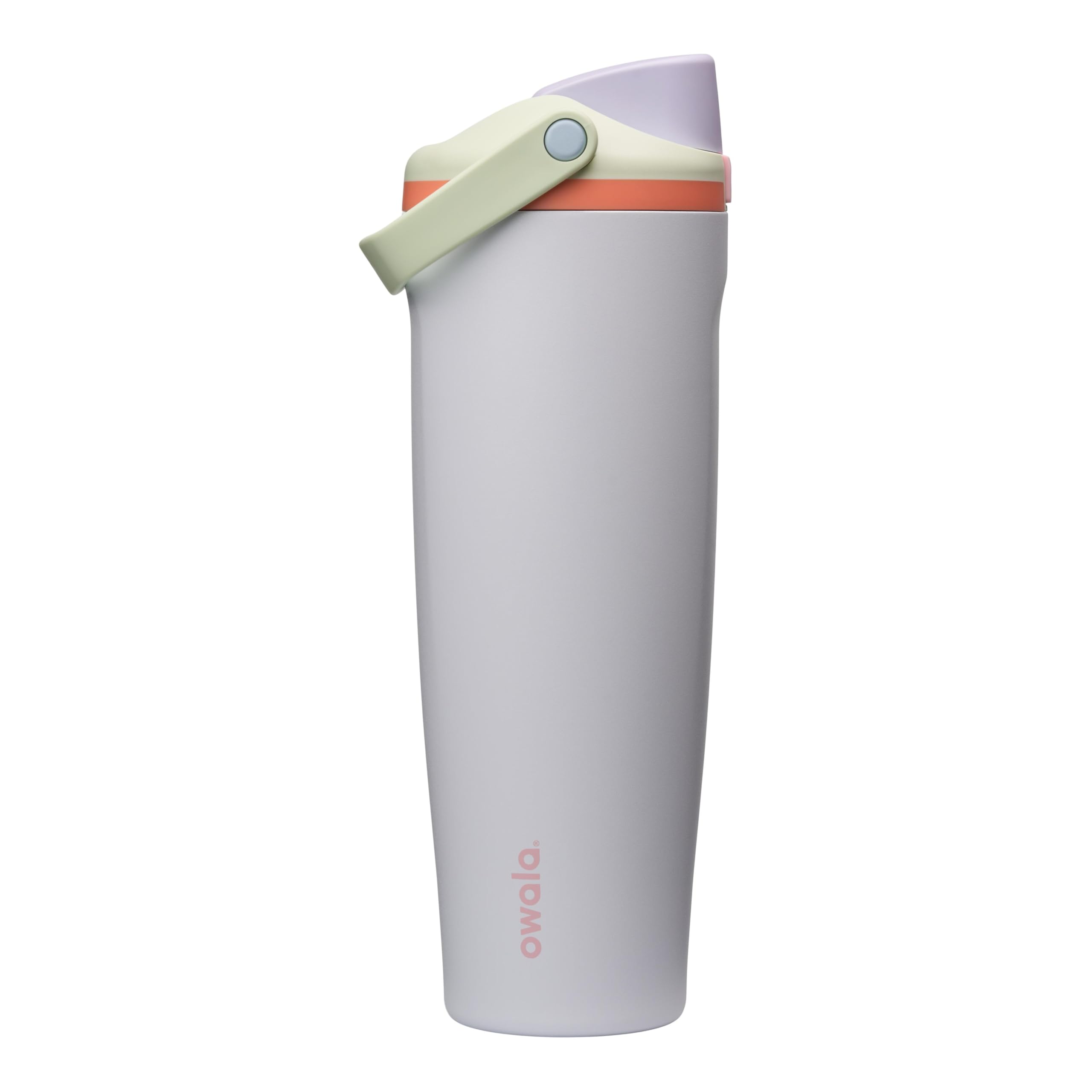 Photo 1 of Owala FreeSip Sway Insulated Stainless Steel Water Bottle with Two-Way Spout, Built-In Straw and Bucket Handle, Made for Travel, School, and Sports, 40oz, BPA Free, Leak Proof, Beach House