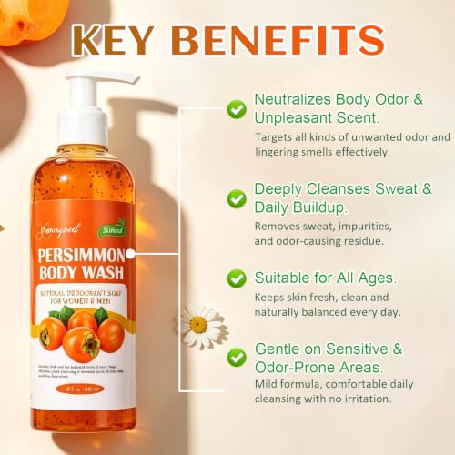 Image of yoniagood Persimmon Body Wash Soap Bar for Old People Smell