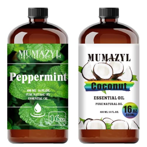 Aceite Esencial de Menta y Aceite Esencial de Coco 16 Fl Oz 480ML