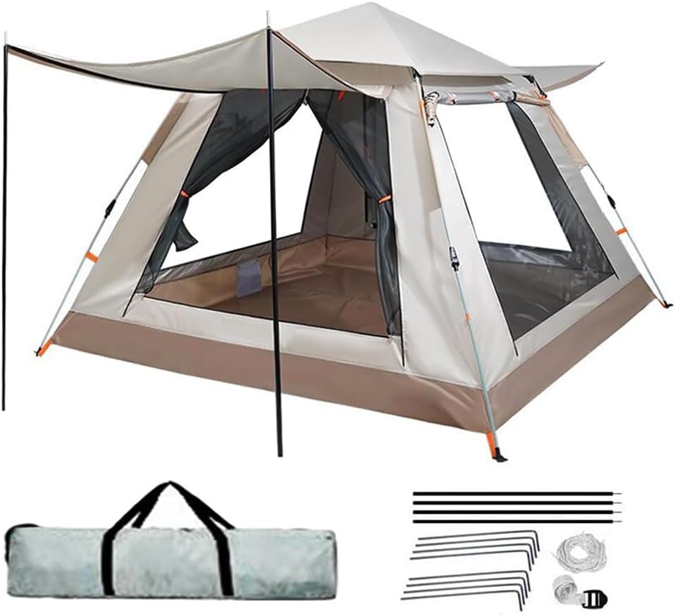 Pop Up Tent-Instant tents for camping 5-8 person, Lightweight Waterproof Outdoor Dome Canopy Pop Up Tent for Adults & Kids, Instant Setup (265x265x190cm) (White(240CM))
