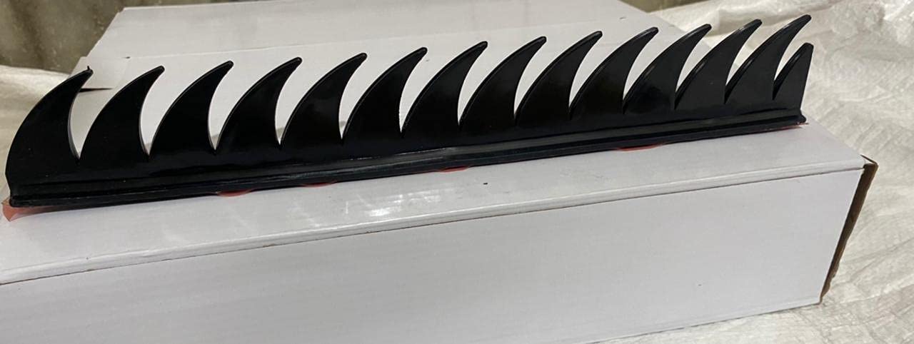 AUTO MT Helmet Accessory Cuttable Rubber Mohawk/Spikes for All Motorcycles Dirt Bike and Normal Helmets (Black)