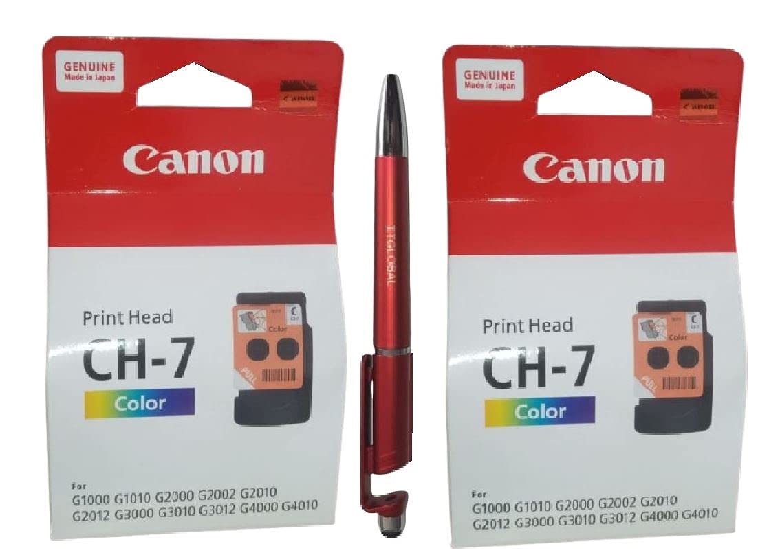 Canon Printer Head Colour CH-7 (Set of 2) with ITGLOBAL 3in1 Multi-Function Mobile Phone Stand, Stylus Pen, Anti-Metal Texture Rotating Ballpoint Pen (Very Colors) (B091JY4YMJ) Amazon Price History, Amazon Price Tracker