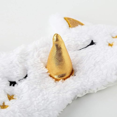 Miniatura 7 de 2 máscaras de peluche suave de unicornio para dormir, antifaz para dormir, lindo animal antifaz para dormir, cubierta de ojos con tapones para los