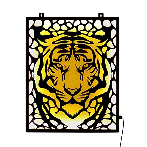 Image of Metsy Metal Tiger Face Wall Hanging | Exquisite Handcrafted Home Decor for a Unique Touch | Durable and Stylish Tiger Wall Art Perfect for Living Room, Bedroom, or Office