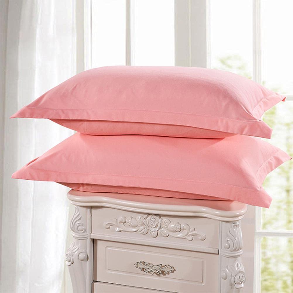 Taie d'oreiller rose pour chambre cocooning lot de 2 confort 48x74 cm