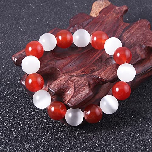 Anime Bracelet White Red Crystal Beads Bangle Bracelets Men Women Jewelry Daily Costume Cosplay Merch Prop Gift3