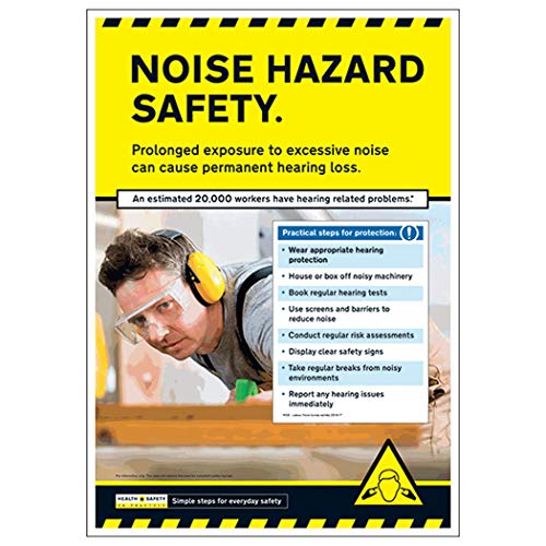 Affiche de sécurité bruit Vsafety A2 haute visibilité pour protection auditive