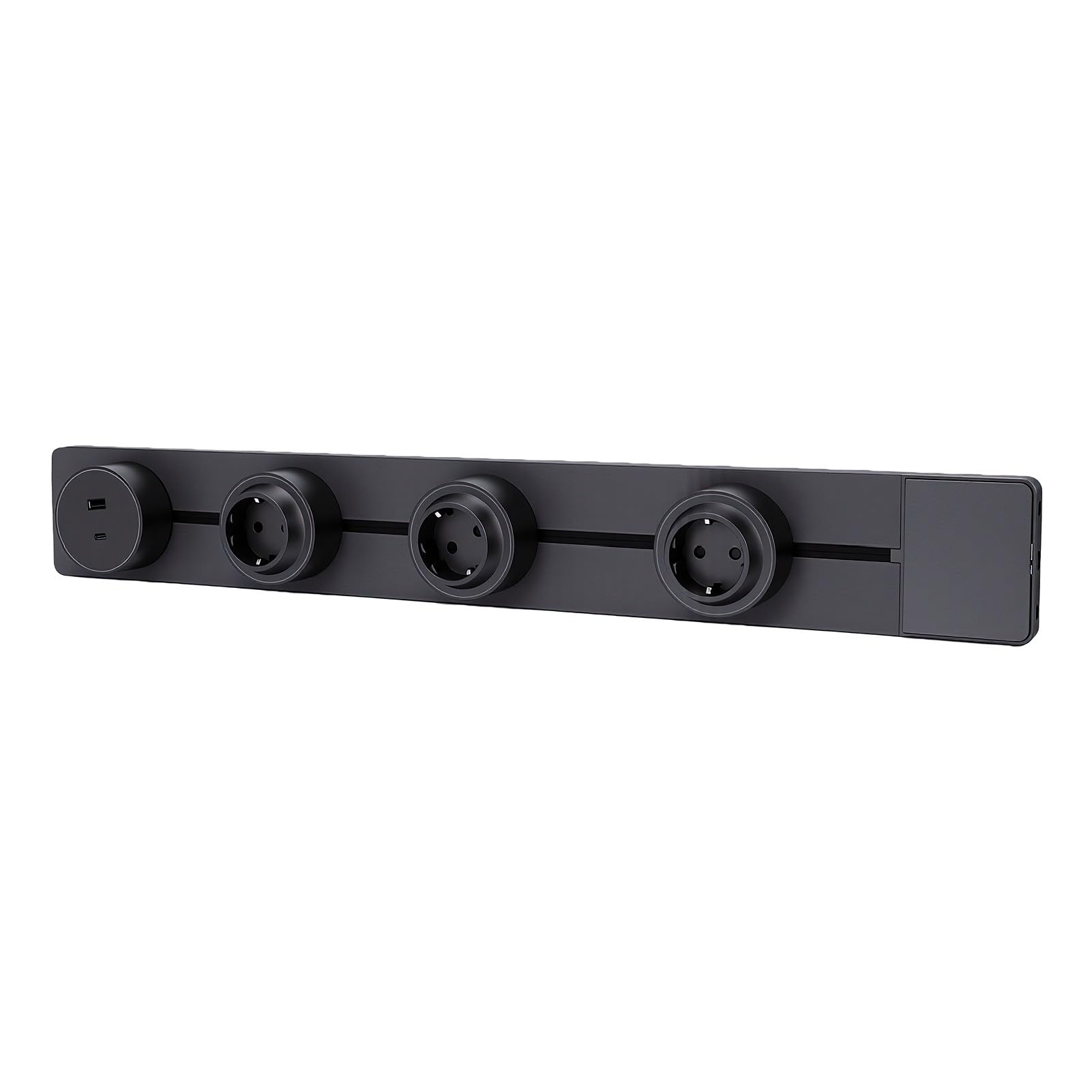 Gniazdo Szynowe 60 Cm z USB A i C |2-bolcowy Wymienny Adapter System Gniazdek Elektrycznych Wskaźnik Niebieskiego światłA do Kuchni w Domowym Biurze