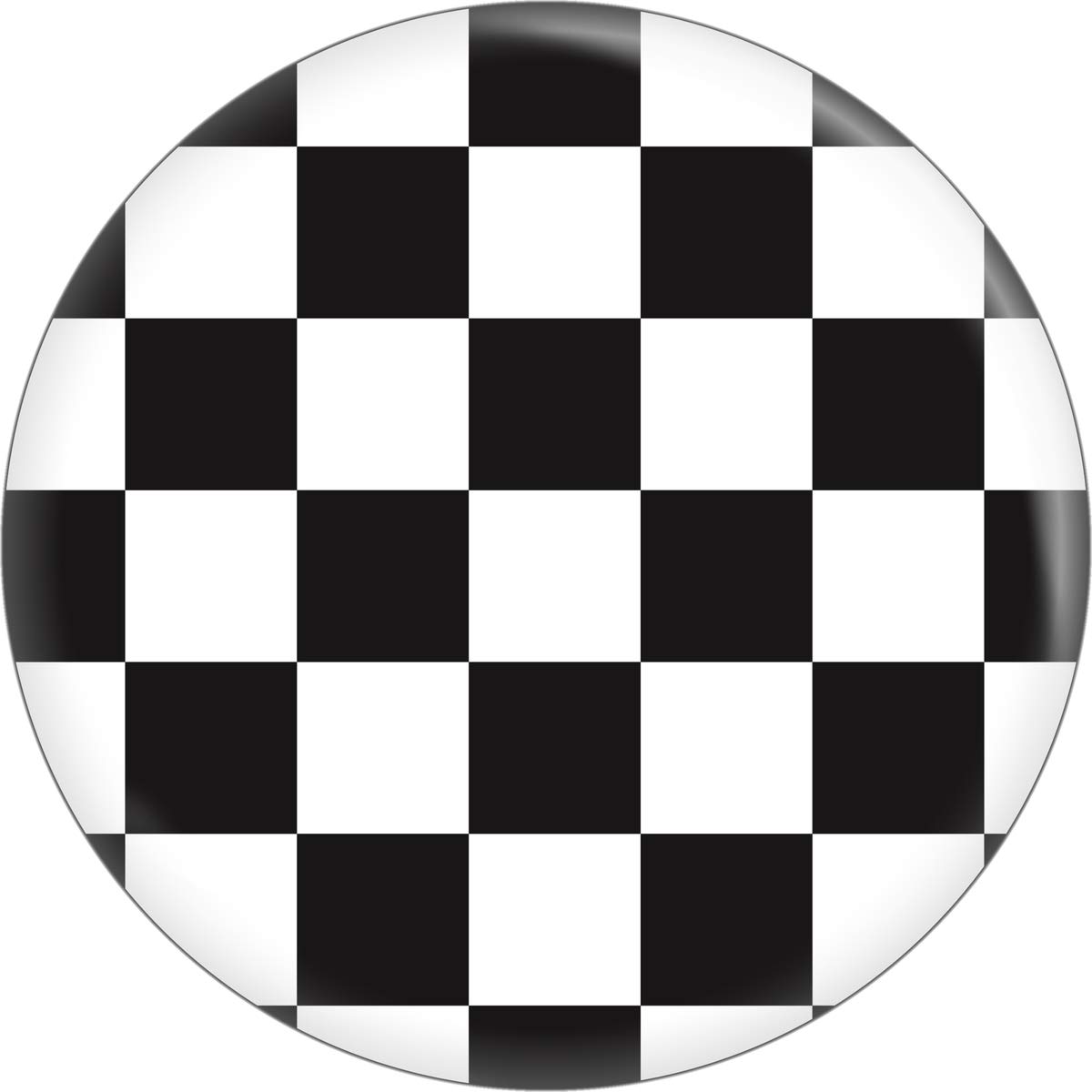 Square Deal Recordings & Supplies Ska Checkers (Black On White) - 1" Button/Pin