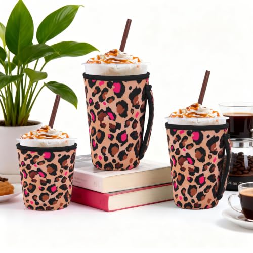 Image of 3 Reusable Iced Coffee Sleeves for Coffee Cups Fits 16-32oz Hot /Cold Drink