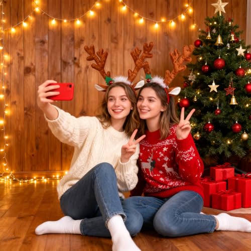 Toyvian Weihnachtsstirnband-Rentier-Geweih-Haarreifen für Weihnachtskostümparty
