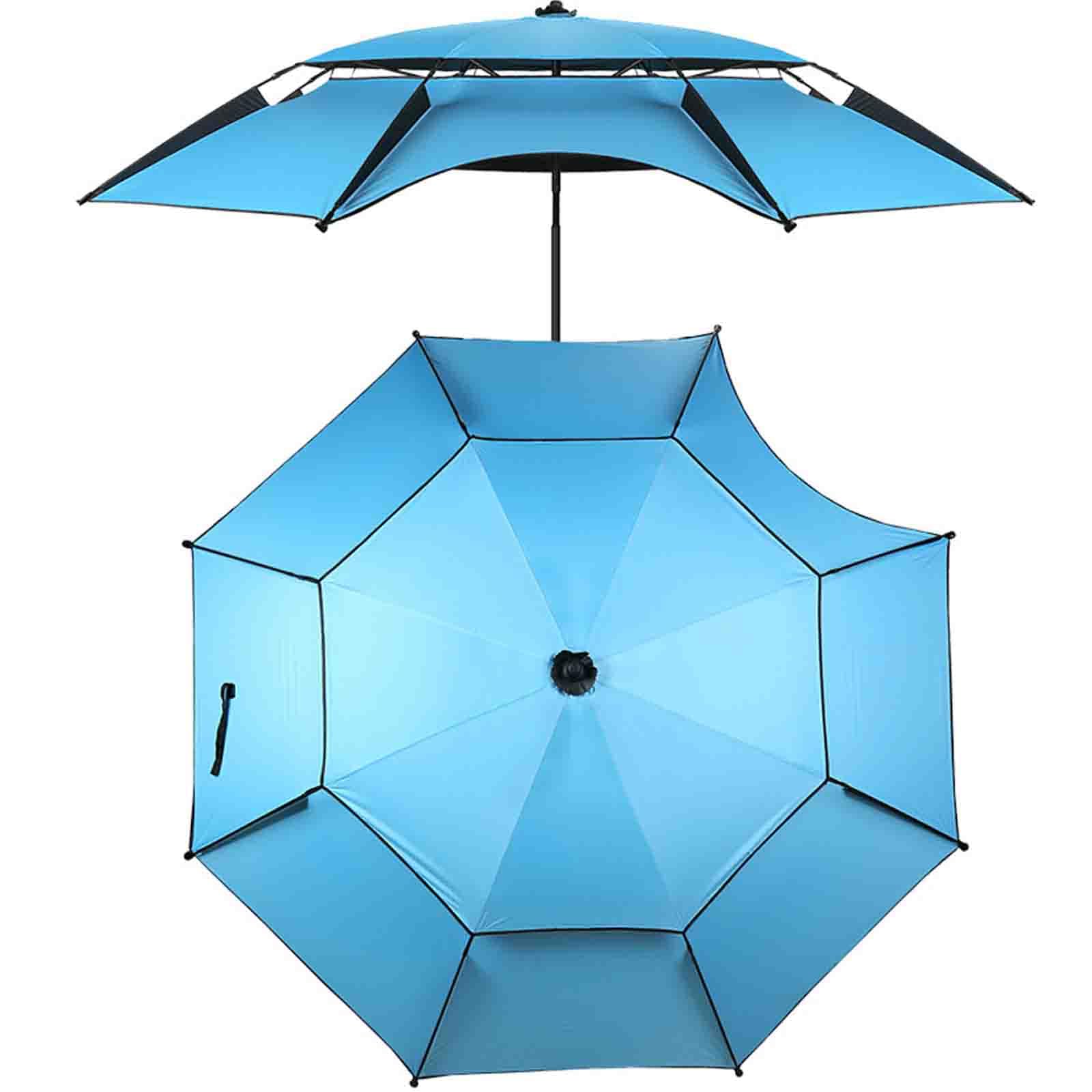 8ft zewnętrzna osłona przeciwsłoneczna Parasol plażowy Parasol wędkarski Parasol wędkarski 360° Uniwersalny obrotowy winylowy Ochrona przed słońcem Składany parasol (A 8 ft)