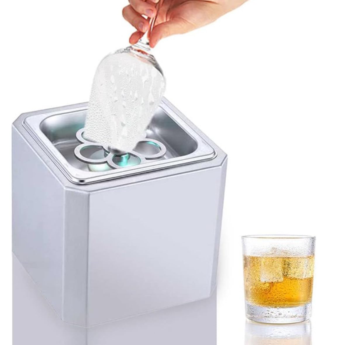 JYXYXSCP Mini Glass Cooler, CO2 Glass Freezer, Cocktail, Beer, Beverage, Wine Bottle Cooler