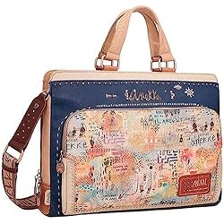 Maletin Portadocumentos Mujer Amazon Anekke - Portadocumentos de Mujer - Maletín de Hombro de Polipiel con 2 Asas y Bandolera - Cierre de Cremallera Menire - Accesorios y Complementos Mujer - Medidas 41 x 31 x 6 cm