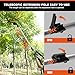 Kebtek Elektrische Gartenschere, 40 mm Schnurlose Gartenschere mit Verlängerungsstange 21V Bürstenloser Motor 2 Ah Wiederaufladbarer Akku, LCD-Display