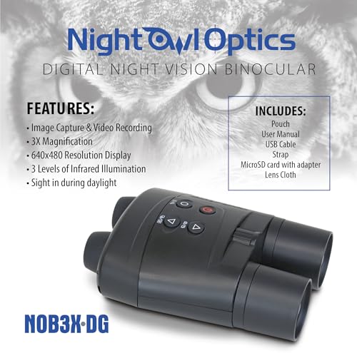 Binoculares digitales visión nocturna 3X con microSD 32GB miniatura 3