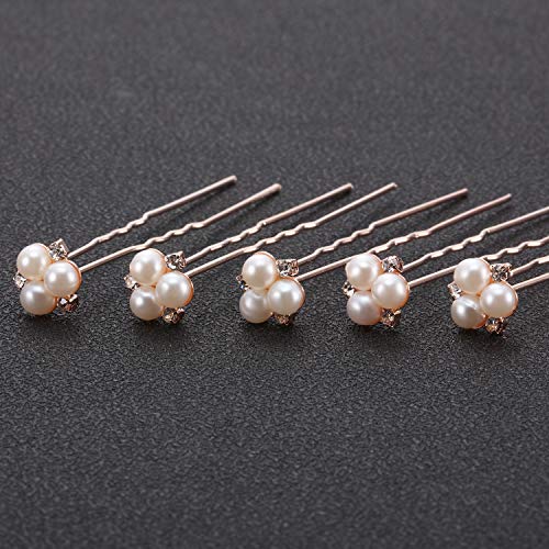 Willbond WILLBOND-HAIR PINS-13 18 Pcs Pearl Hair Pins Bridal Hair Accessories Pearl Crystal Bobby Bridal Hairpin Wedding Hair Accessories Pearl Hair Pins thumb #2
