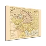 HISTORIX Vintage 1770 Poland and Lithuania Map Poster - 18x24 Inch Vintage Map of Kingdom of Poland and The Grand Dutchy of Lithuania - Old Historic Polish Lithuanian Commonwealth Wall Art