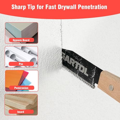 GARTOL Hand Saw for Wood Cutting, 2-Piece Japanese Pull Saw with 6-Inch Flush Cut & Double-Edged SK5 Flexible Blade & Wooden Handle, Precision Woodworking Tools for DIY, Crafting, Carpentry, Trim Work - Image 2