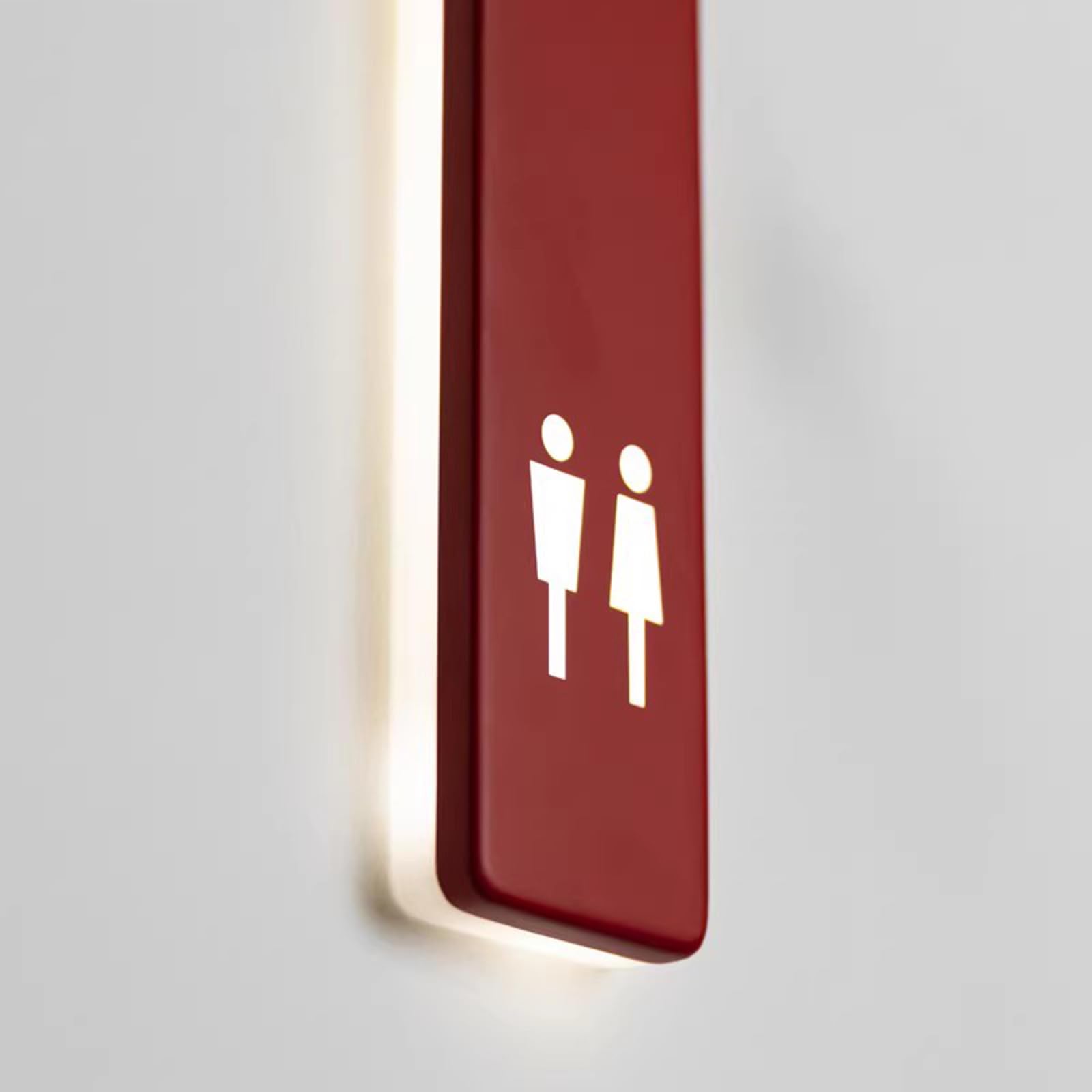 Letrero LED para baño, luminoso, montaje en pared para baños públicos, diseño acrílico para bares y centros comerciales