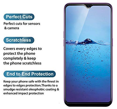 Image of Screen Protector for Oppo F9 / F9 Pro (Black) Tempered Glass Edge-to-Edge 6D Screen Guard With Installation Kit