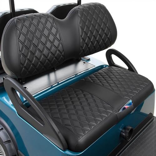 Leapgomax Club Car Precedent Seat Covers, Golf Cart Seat Covers For Precedent Oem Ordinary Seat-Thick Premium Marine Leather Custom Diamond Comfortable/Anti-Scratch/Anti-Fading/Easy To Install