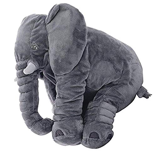 DearJoy Big Size Fibre Filled Stuffed Animal Elephant Soft Toy for Baby of Plush Hugging Pillow Soft Toy for Kids boy Girl Birthday Gift (60 cm, Grey Color) (Image - 2)