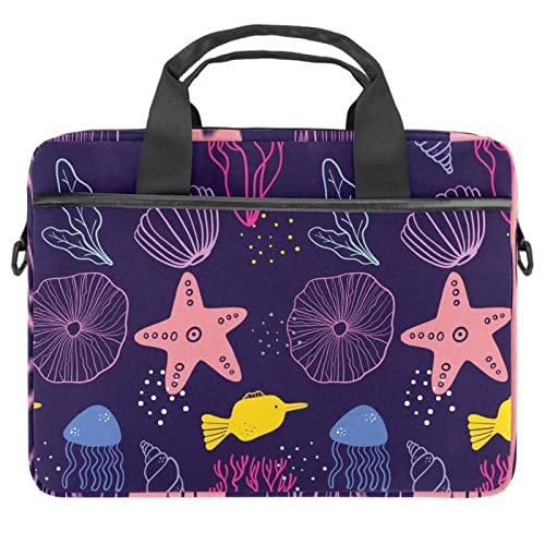 Sacoche pc portable 13.3 anti-choc design marin violet et multicolore