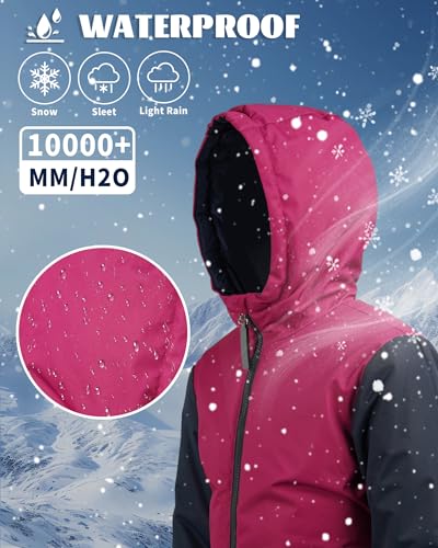 Owntop Kids Snowsuit One Piece | Waterproof Ski Suit | Warmth & Comfort | Girls Boys Snow Jumpsuits for Skiing Snowboarding3