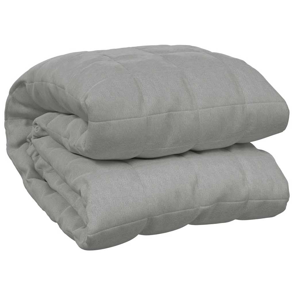 vidaXL Verzwaringsdeken 220x235 cm 11 kg stof grijs - Grote Kadoshop