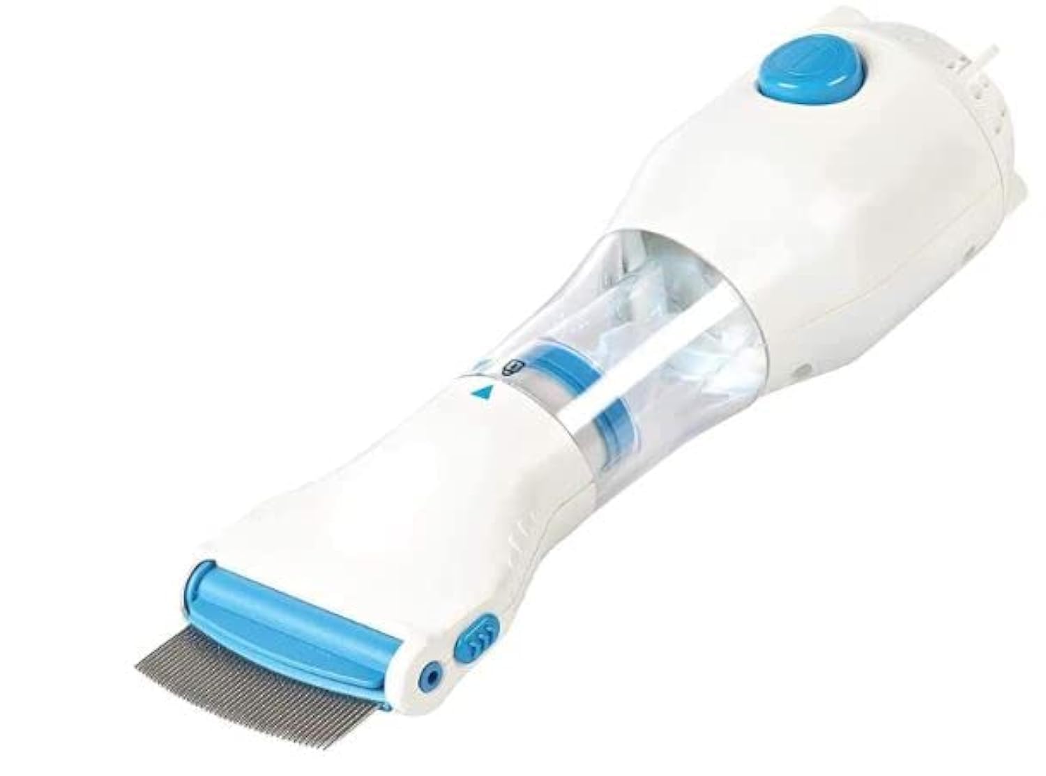 Electronic Head Lice Remover, Head Lice Comb, Out Performs Other Head Lice Combs and Lice Shampoo, Removes Lice and Eggs (White&Blue)