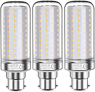 SAUGLAE 26W LED Light Bulbs, 200W Incandescent Bulbs Equivalent, B22d Bayonet Cap, 3000Lm, 3000K Warm White, Pack of 3