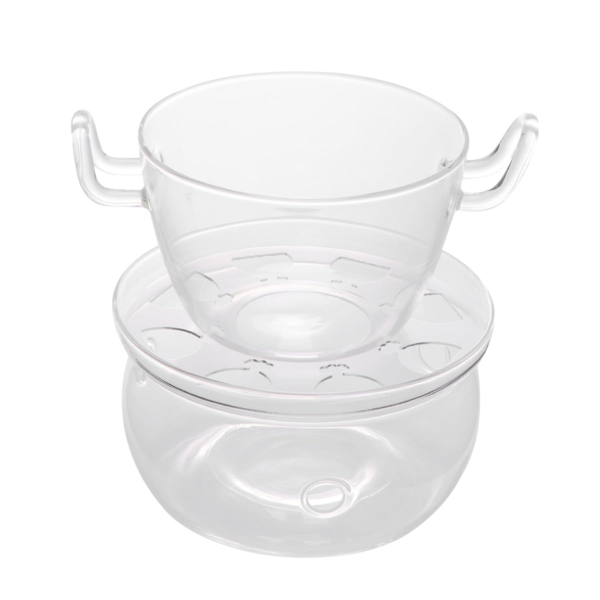 Juego de 1 olla doble para derretir chocolate de vidrio transparente para derretir chocolate, cuenco a prueba de calor para velas de caramelo de mantequilla de queso, 1 juego 9