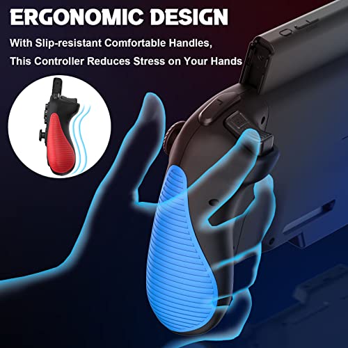 Upgrade Switch Controller Compatible With Nintendo Switch/Oled, One-Piece Joypad Controller Replacement For Nintendo Switch Controller,Ergonomic Design With 6-Axis Gyro,Wakeup/Turbo And Dual Vibration #TOP2