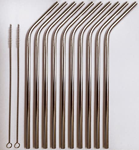 CocoStraw 10 pitillos reutilizables de acero inoxidable con limpiador miniatura 1