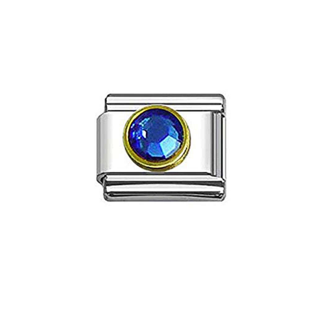 Rhinestone Italian-Style Charm Bracelet Link – 9mm Stainless Steel Modular Connector for Bracelets, Watches & Keychains, Customizable Jewelry Accessory