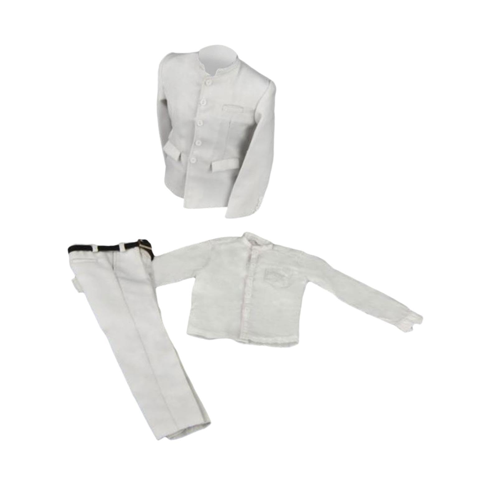 Ropa fácil de usar para figuras 1/6 con este conjunto elegante de traje y pantalón
