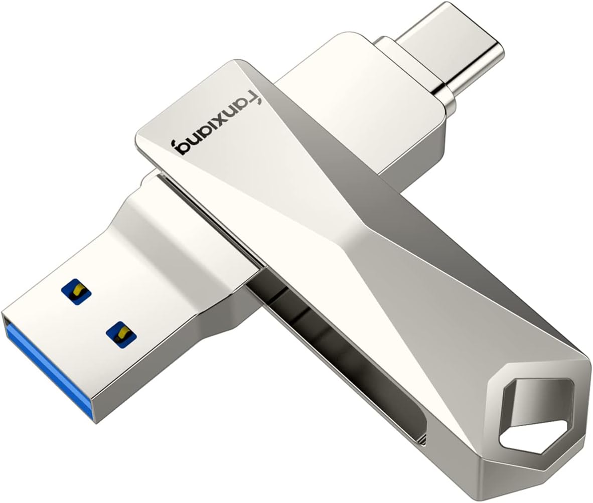 50% Off Discount 256GB USB Type C Flash Drive 3.1 Portable Large Capacity 2 in 1 OTG USB C Thumb Drive Storage Dual Port Small High-Speed Memory Stick for Android Smartphone, Tablets, Computers, MacBook, PC(Silver)