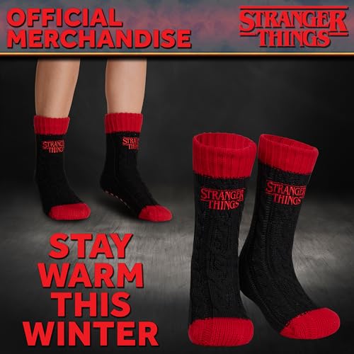 Stranger Things Fluffy Socks for Women and Teenagers Soft Warm Slipper Socks Non Slip One Size - Gifts for Women3